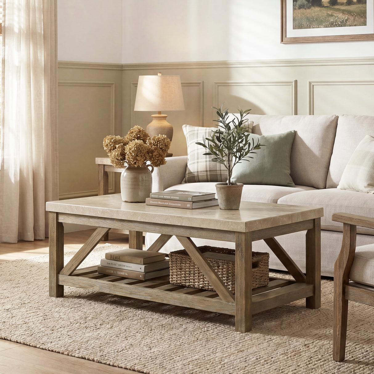Ridley Weathered Natural Cocktail Table from Homelegance - Luna Furniture
