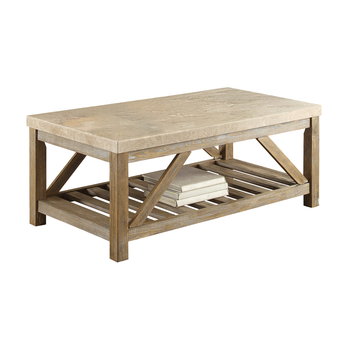 Ridley Weathered Natural Cocktail Table from Homelegance - Luna Furniture