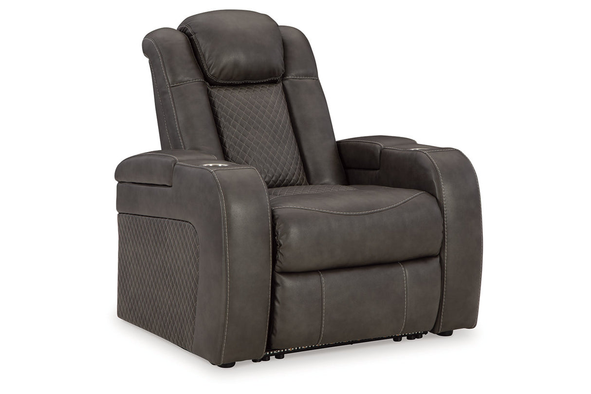 Fyne-Dyme Shadow Power Reclining Sofa, Loveseat and Recliner from Ashley - Luna Furniture