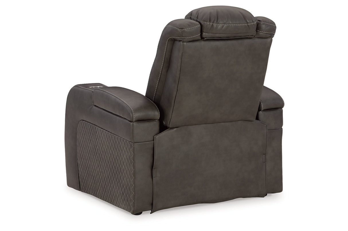 Fyne-Dyme Shadow Power Reclining Sofa, Loveseat and Recliner from Ashley - Luna Furniture