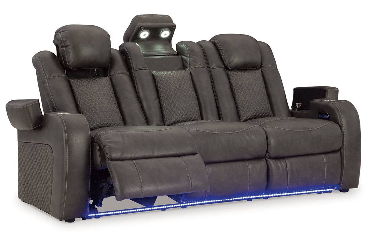 Fyne-Dyme Shadow Power Reclining Sofa, Loveseat and Recliner from Ashley - Luna Furniture