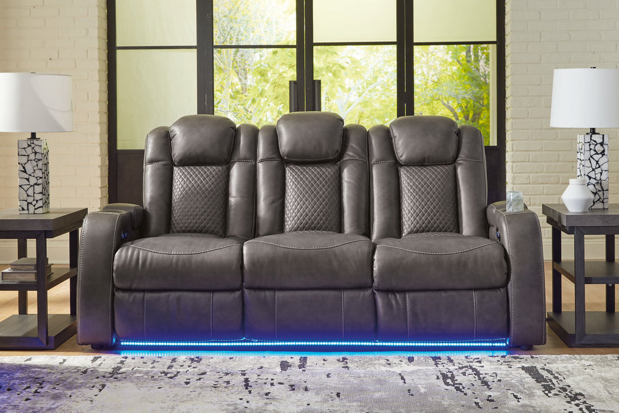 Fyne-Dyme Shadow Power Reclining Sofa, Loveseat and Recliner from Ashley - Luna Furniture