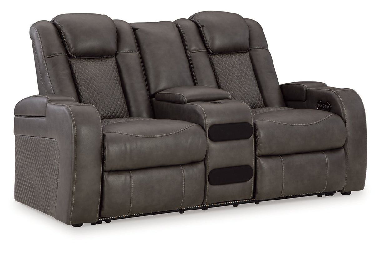 Fyne-Dyme Shadow Power Reclining Sofa, Loveseat and Recliner from Ashley - Luna Furniture