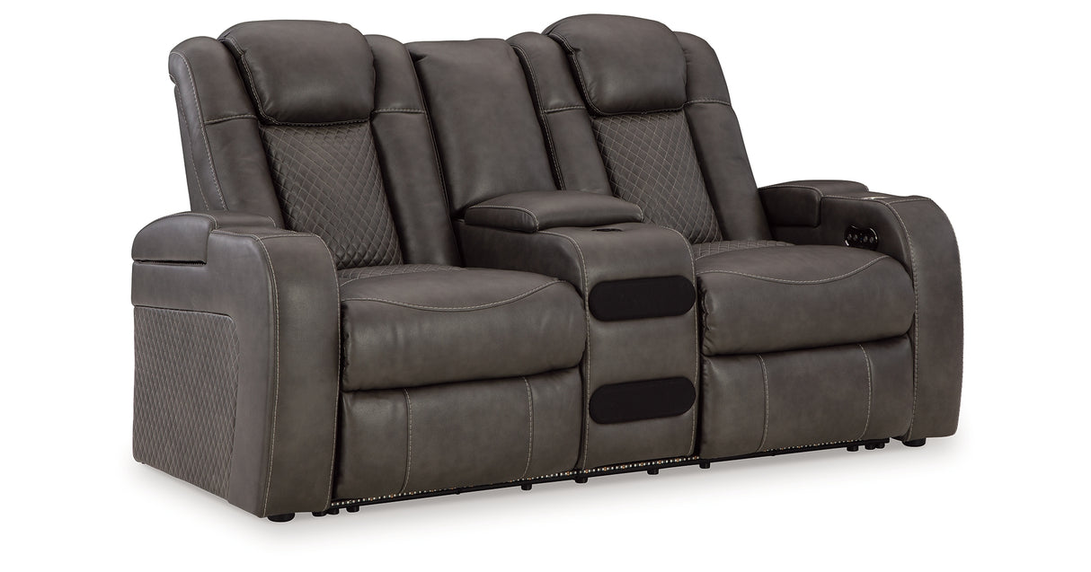 Fyne-Dyme Shadow Power Reclining Sofa, Loveseat and Recliner from Ashley Furniture - Luna Furniture