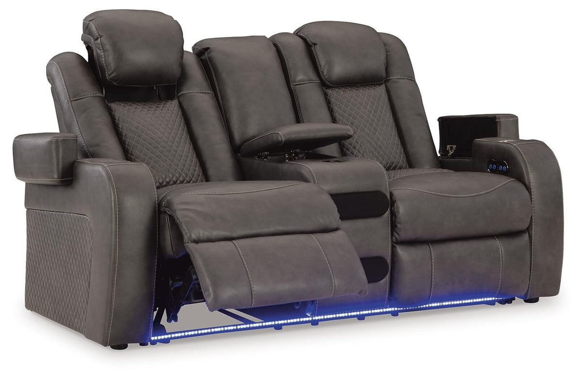 Fyne-Dyme Power Reclining Loveseat and Recliner from Ashley - Luna Furniture