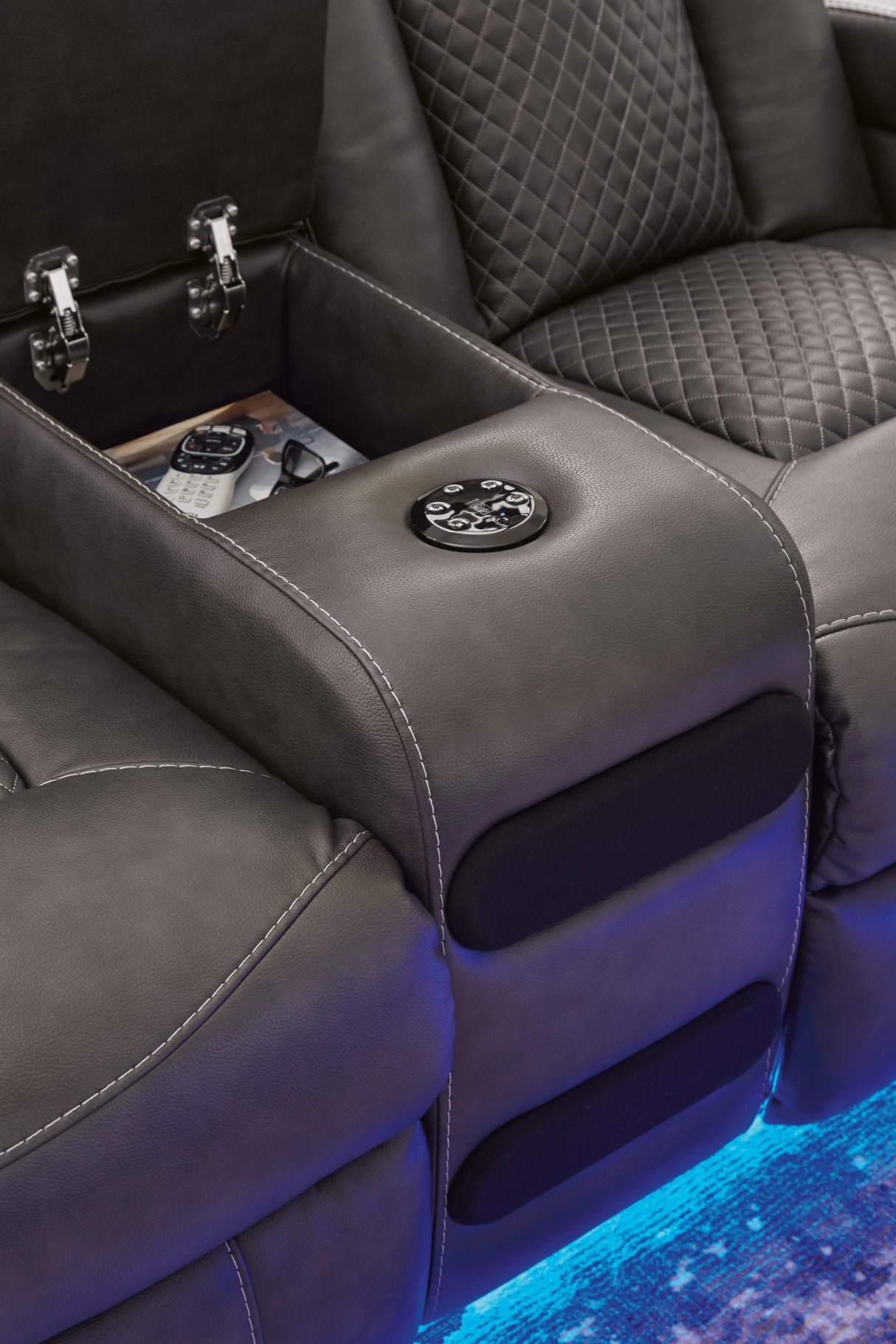 Fyne-Dyme Shadow Power Reclining Sofa and Loveseat from Ashley - Luna Furniture