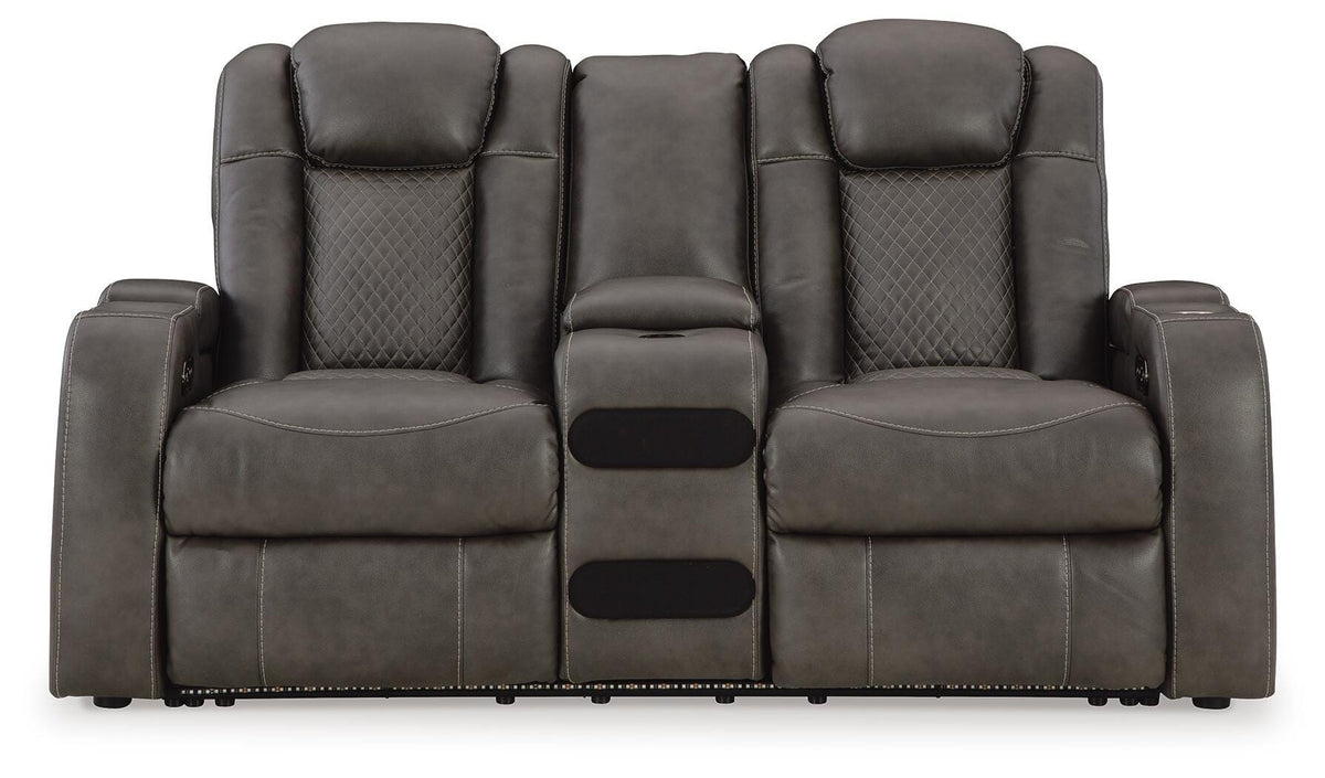 Fyne-Dyme Power Reclining Loveseat and Recliner from Ashley - Luna Furniture