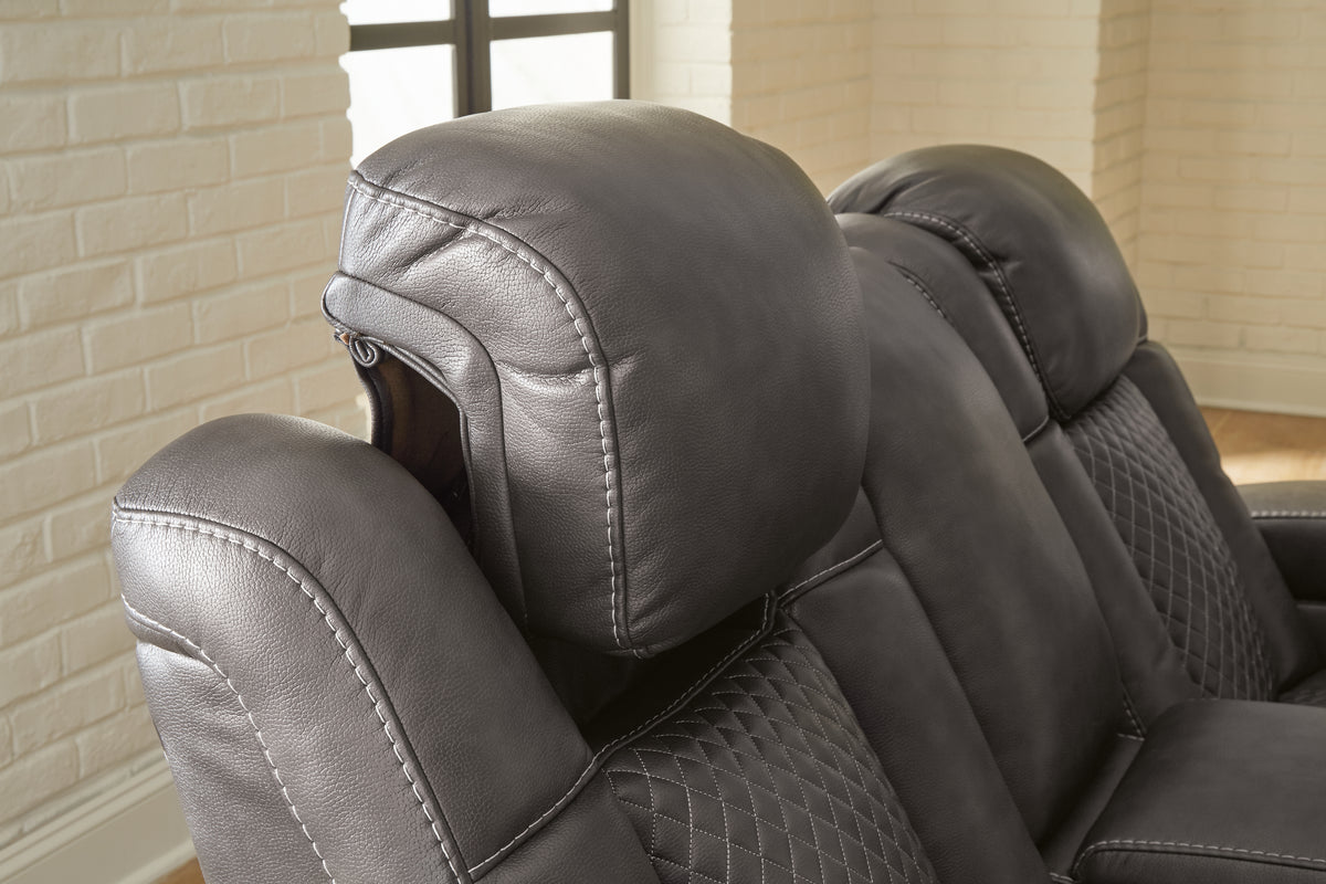 Fyne-Dyme Shadow Power Reclining Sofa and Loveseat from Ashley - Luna Furniture