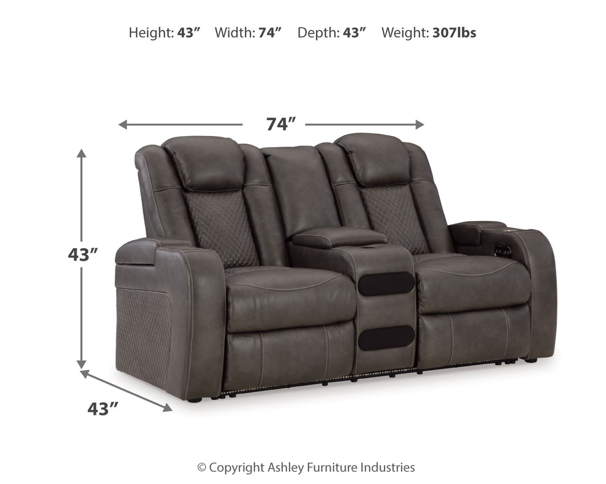 Fyne-Dyme Shadow Power Reclining Sofa, Loveseat and Recliner from Ashley - Luna Furniture
