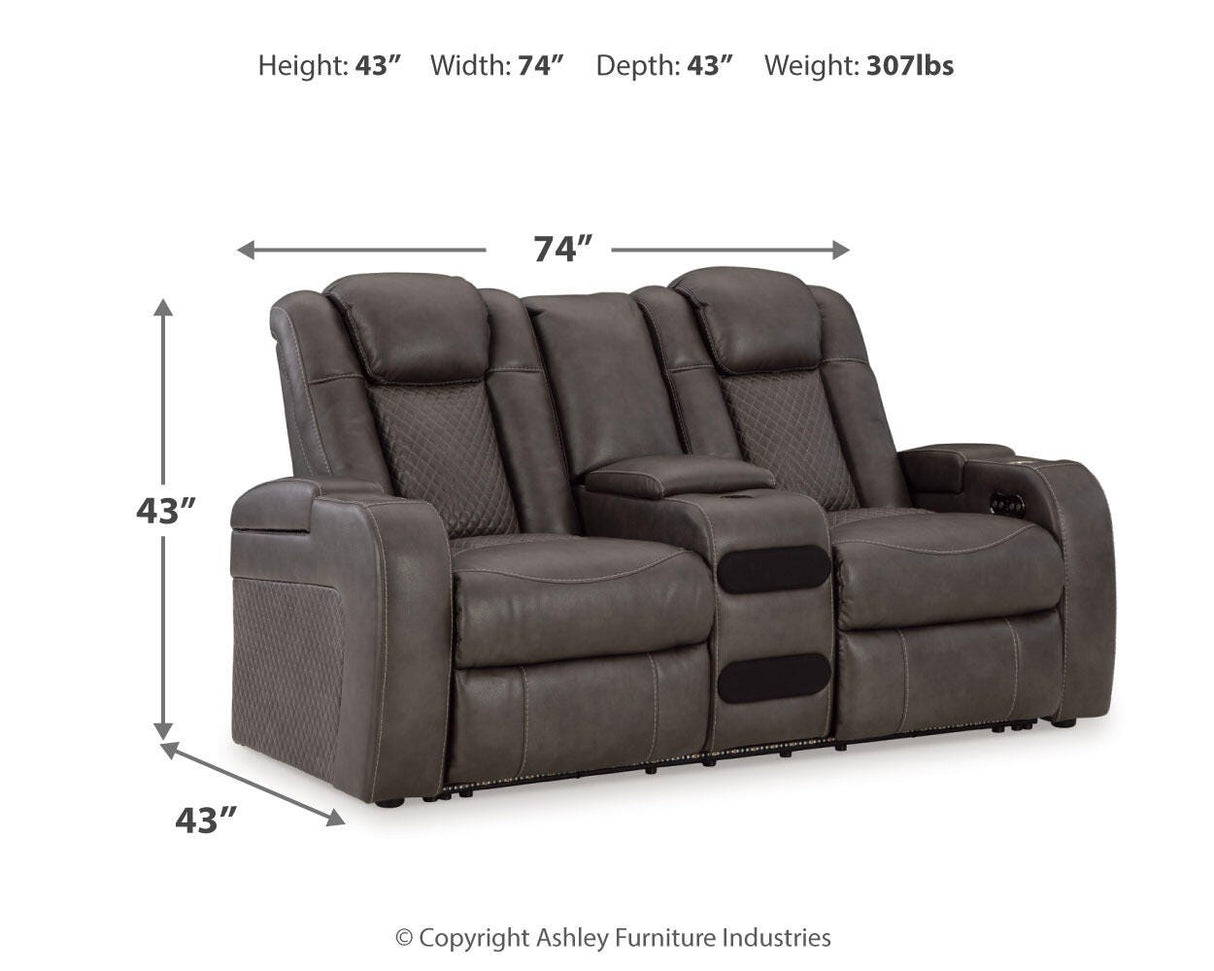 Fyne-Dyme Shadow Power Reclining Sofa, Loveseat and Recliner from Ashley Furniture - Luna Furniture