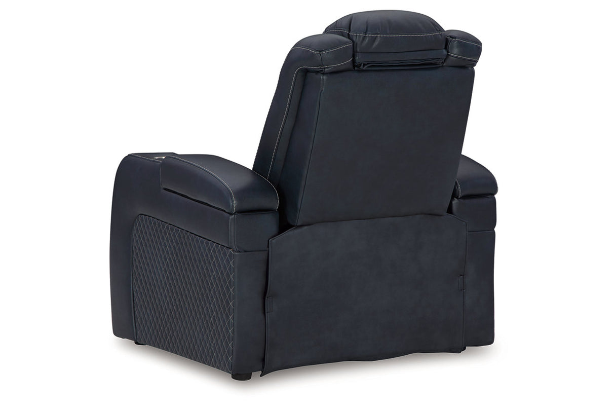 Fyne-Dyme Sapphire Power Reclining Sofa, Loveseat and Recliner from Ashley - Luna Furniture