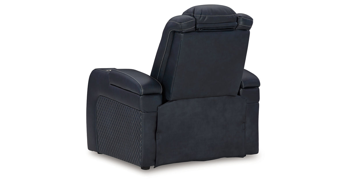 Fyne-Dyme Sapphire Power Reclining Sofa, Loveseat and Recliner from Ashley Furniture - Luna Furniture