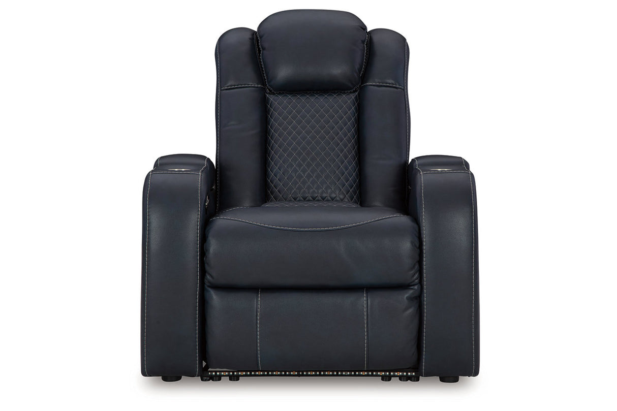 Fyne-Dyme Sapphire Power Reclining Sofa, Loveseat and Recliner from Ashley - Luna Furniture