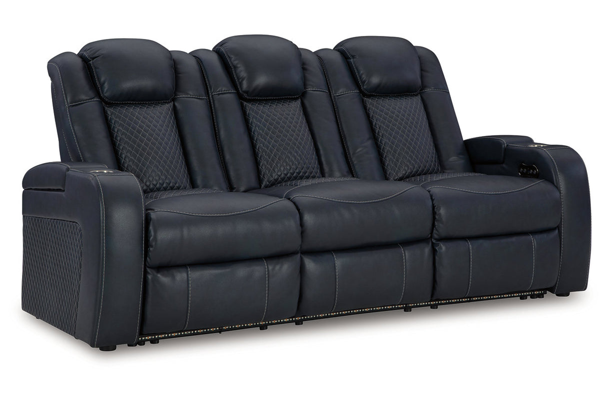 Fyne-Dyme Sapphire Power Reclining Sofa, Loveseat and Recliner from Ashley - Luna Furniture
