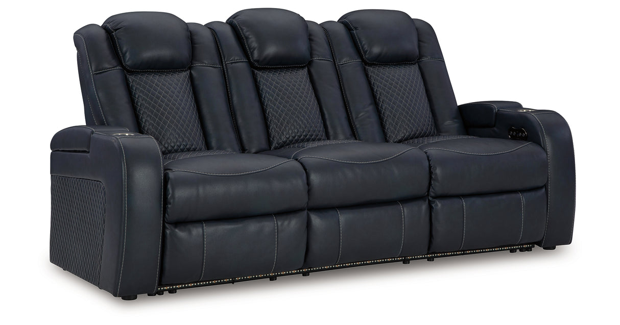 Fyne-Dyme Sapphire Power Reclining Sofa, Loveseat and Recliner from Ashley Furniture - Luna Furniture