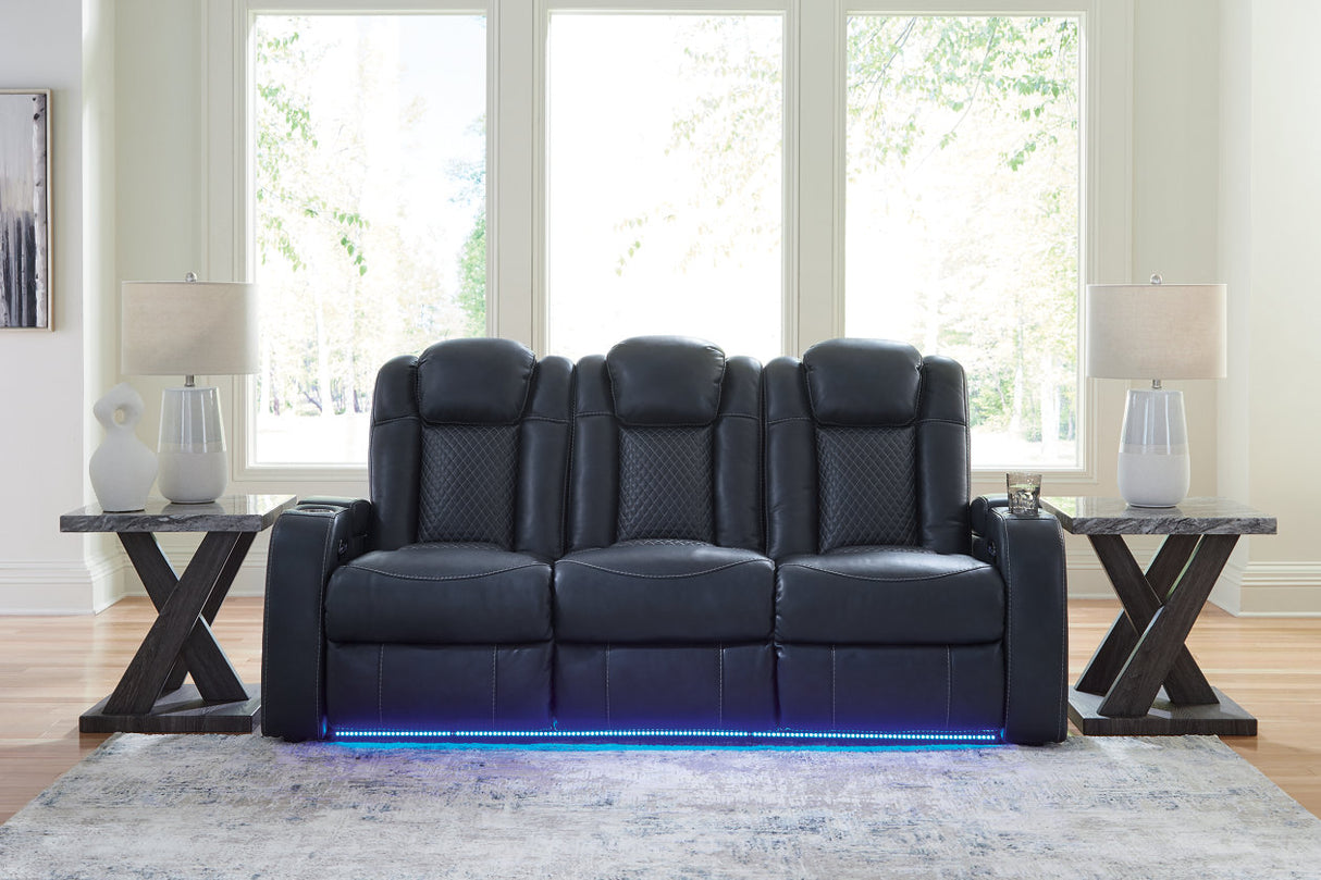 Fyne-Dyme Sapphire Power Reclining Sofa, Loveseat and Recliner from Ashley - Luna Furniture