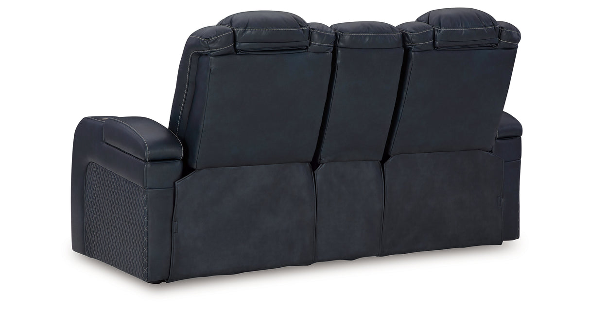 Fyne-Dyme Sapphire Power Reclining Sofa, Loveseat and Recliner from Ashley Furniture - Luna Furniture