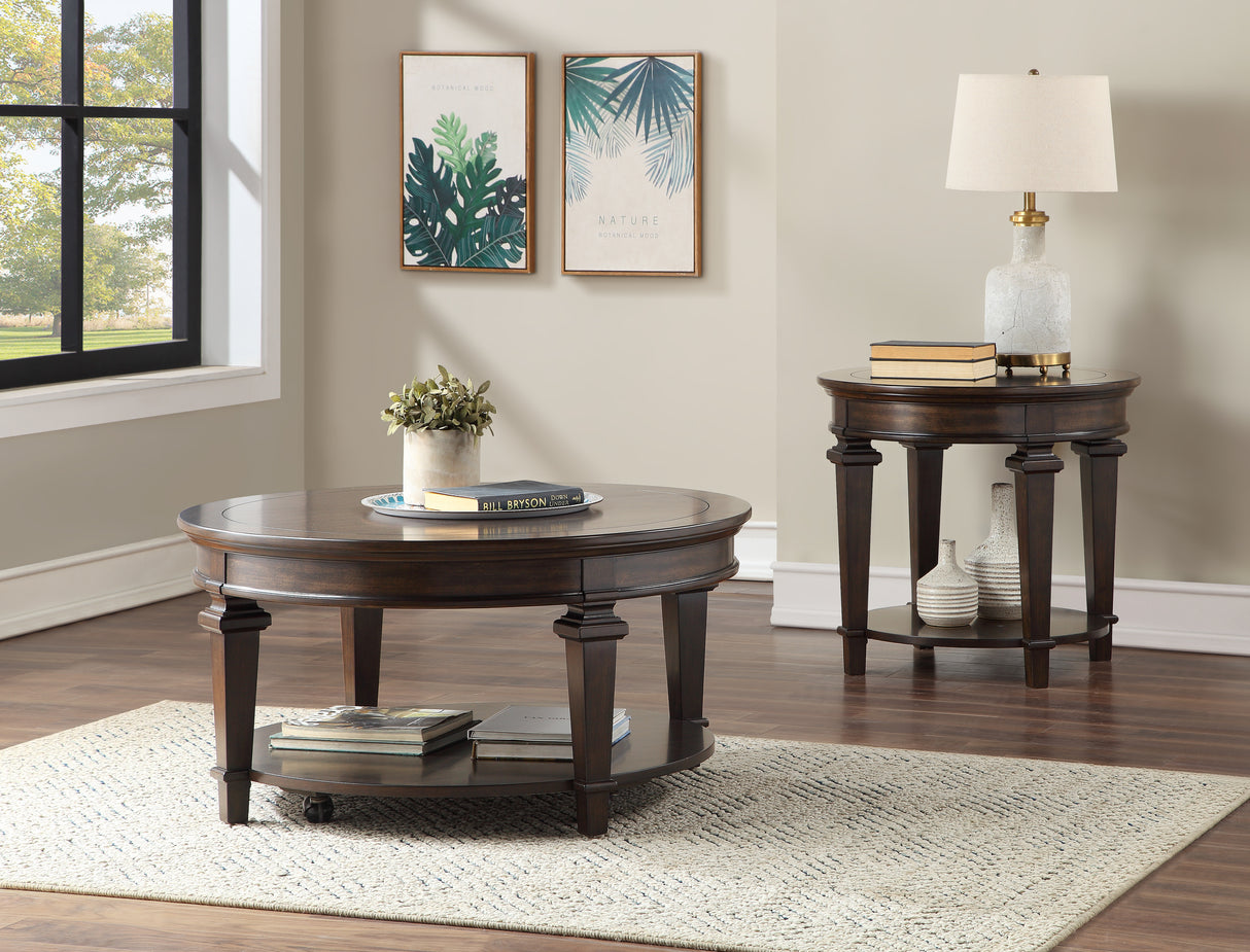 Tobias Espresso End Table from Homelegance - Luna Furniture