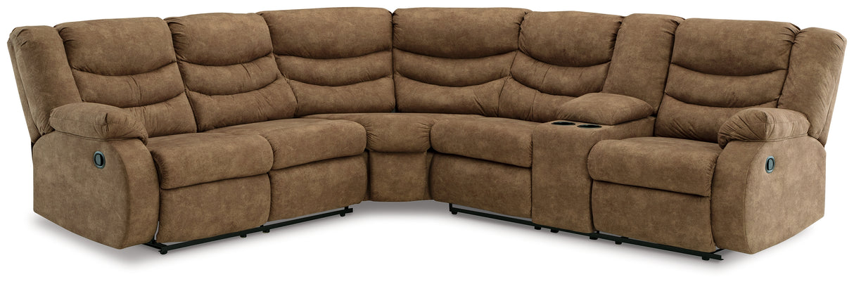 Partymate Brindle 2-Piece Reclining Sectional from Ashley - Luna Furniture