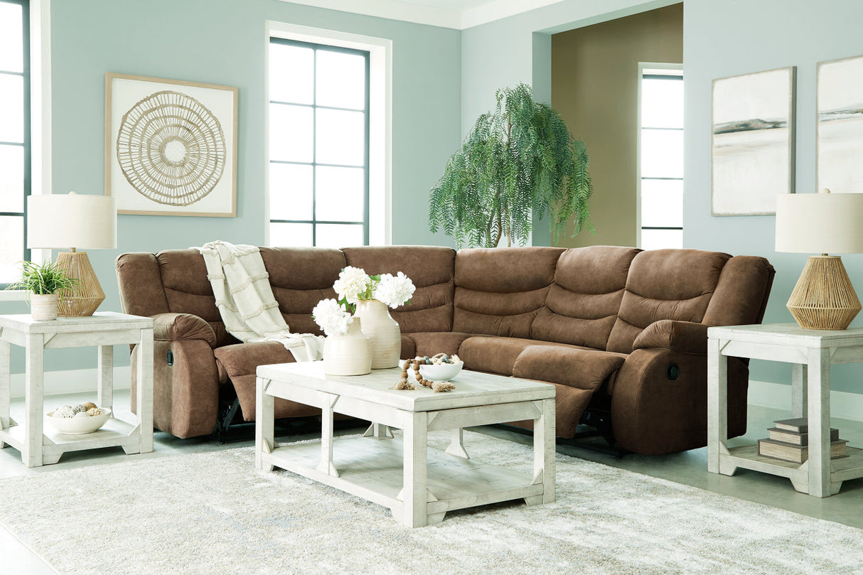 Partymate Brindle 2-Piece Reclining Sectional from Ashley - Luna Furniture