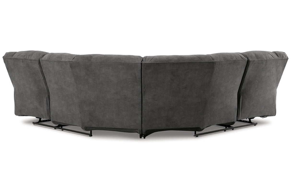 Partymate Slate 2-Piece Reclining Sectional from Ashley - Luna Furniture