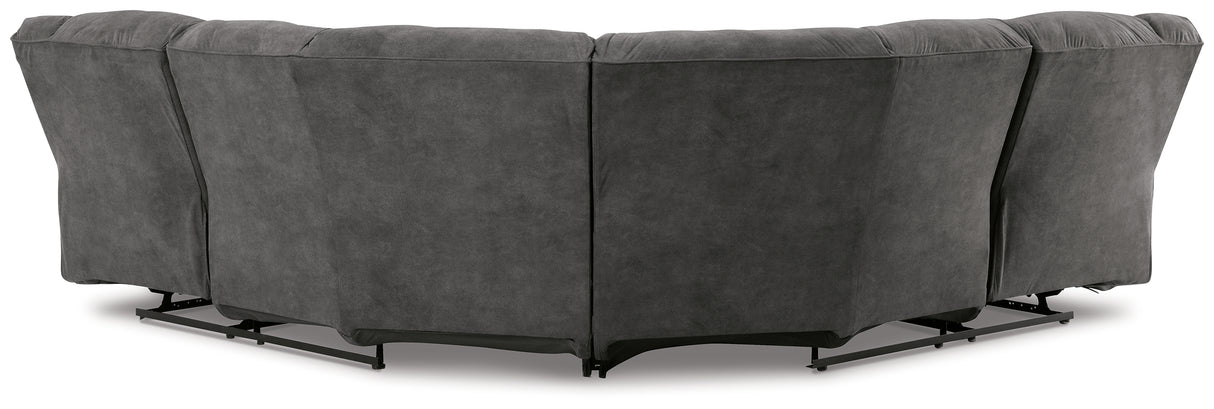 Partymate Slate 2-Piece Reclining Sectional from Ashley Furniture - Luna Furniture