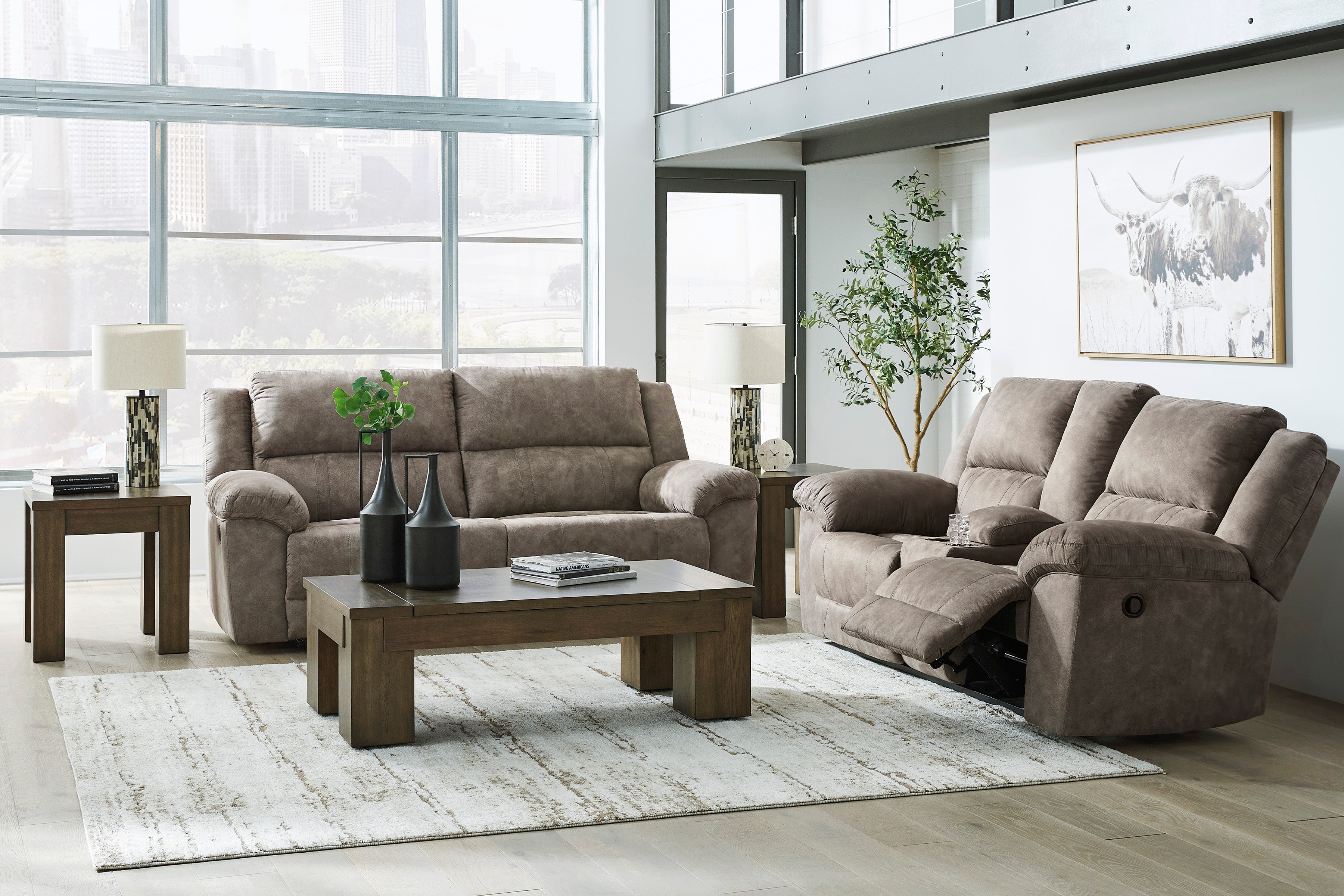 L'Appartement 【LANEUS/ラネウス】 BEANIE グレー Ashley Laresview Fossil Reclining Living Room Set – Luna Furniture