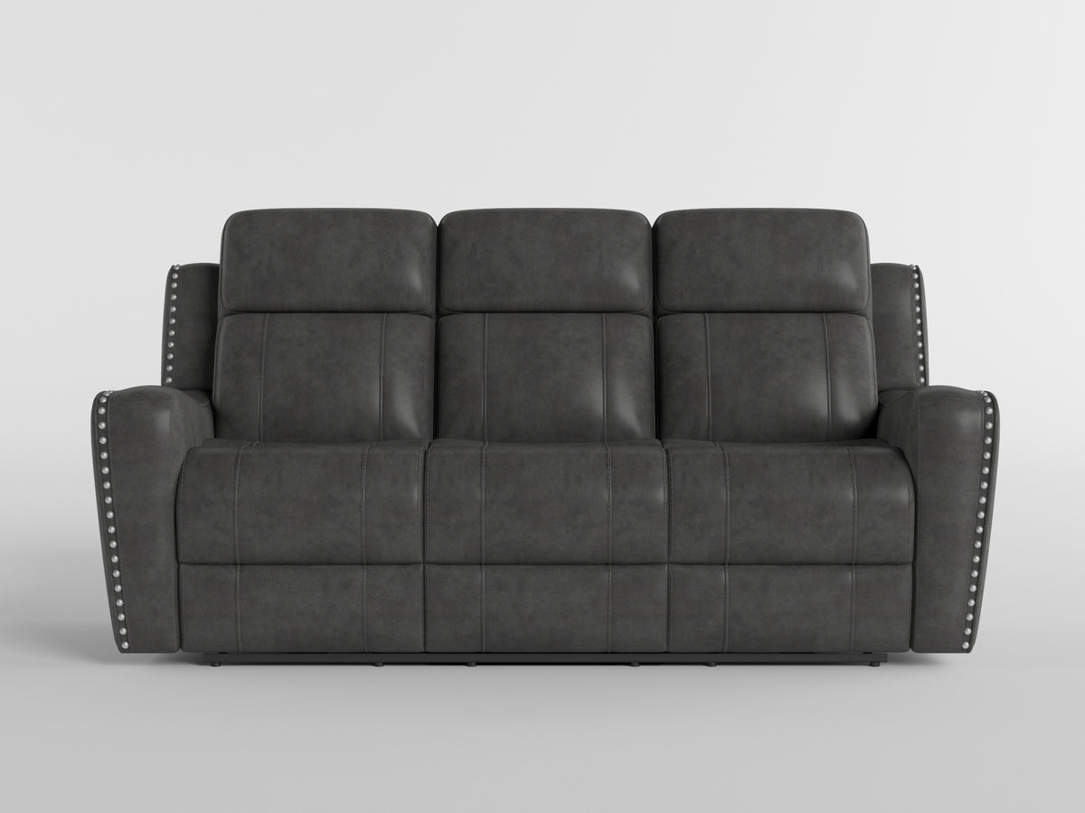 Kellen Smoky Gray Power Double Reclining Sofa from Homelegance - Luna Furniture