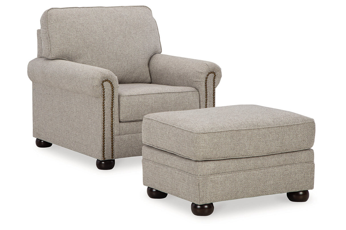 Gaelon Dune Chair and Ottoman from Ashley - Luna Furniture