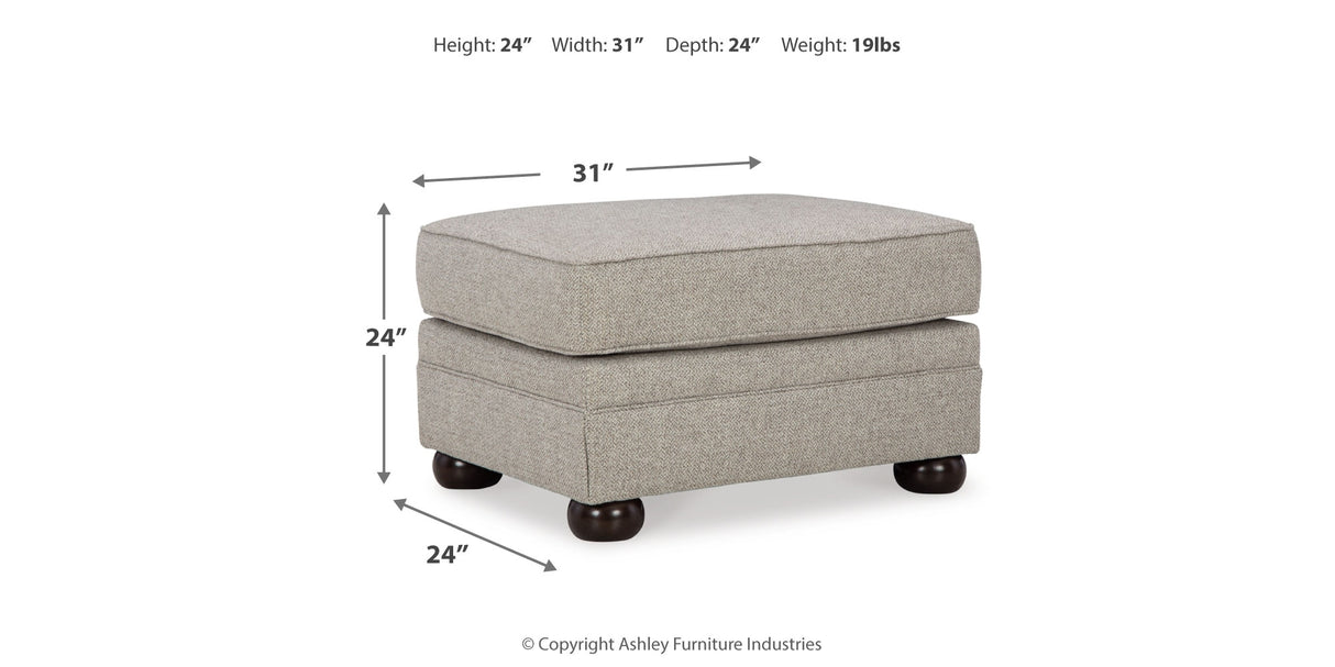 Gaelon Chair and Ottoman in Dune from Ashley Furniture - Luna Furniture
