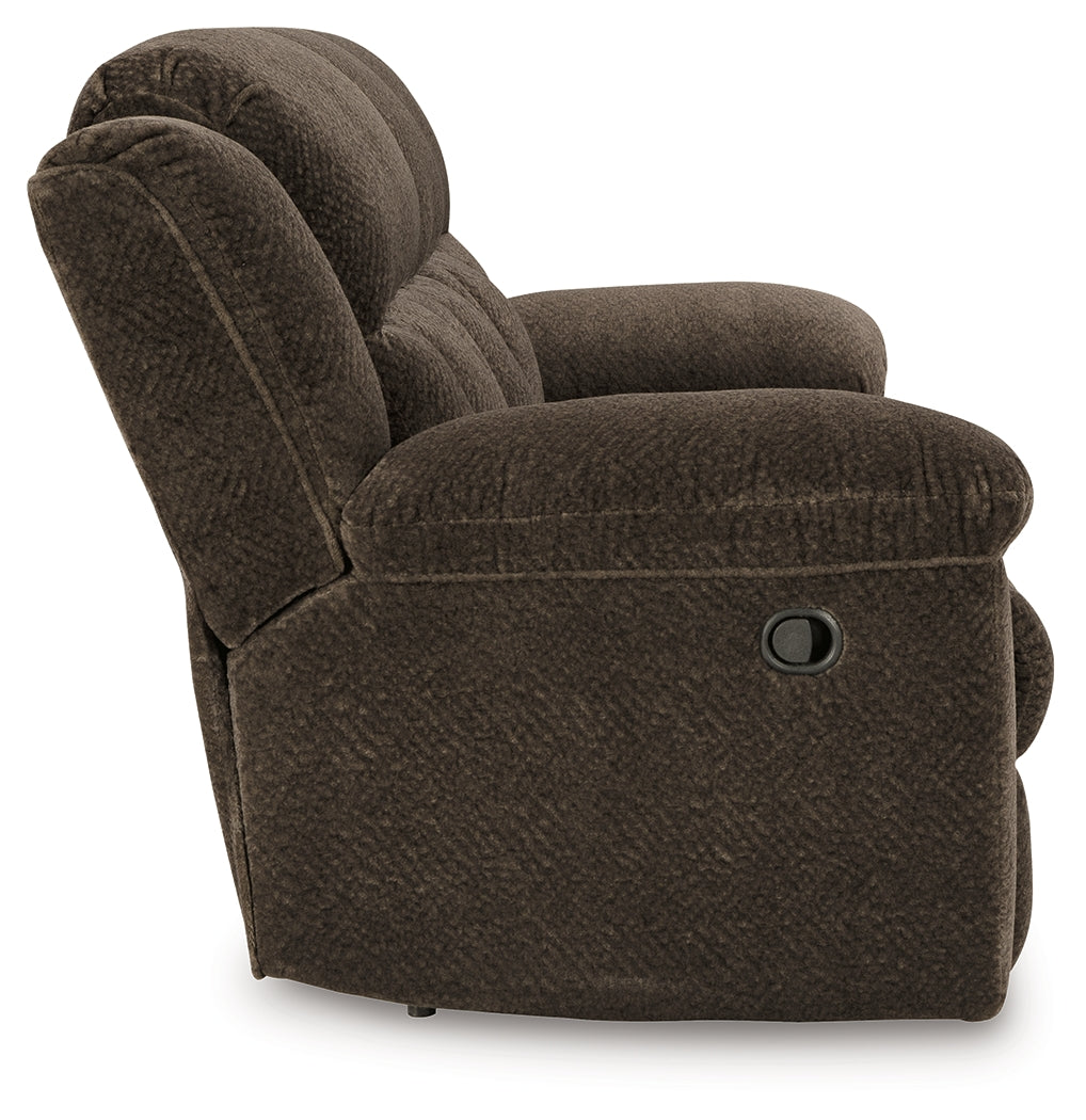 Frohn Chocolate Reclining Sofa and Loveseat from Ashley Furniture - Luna Furniture