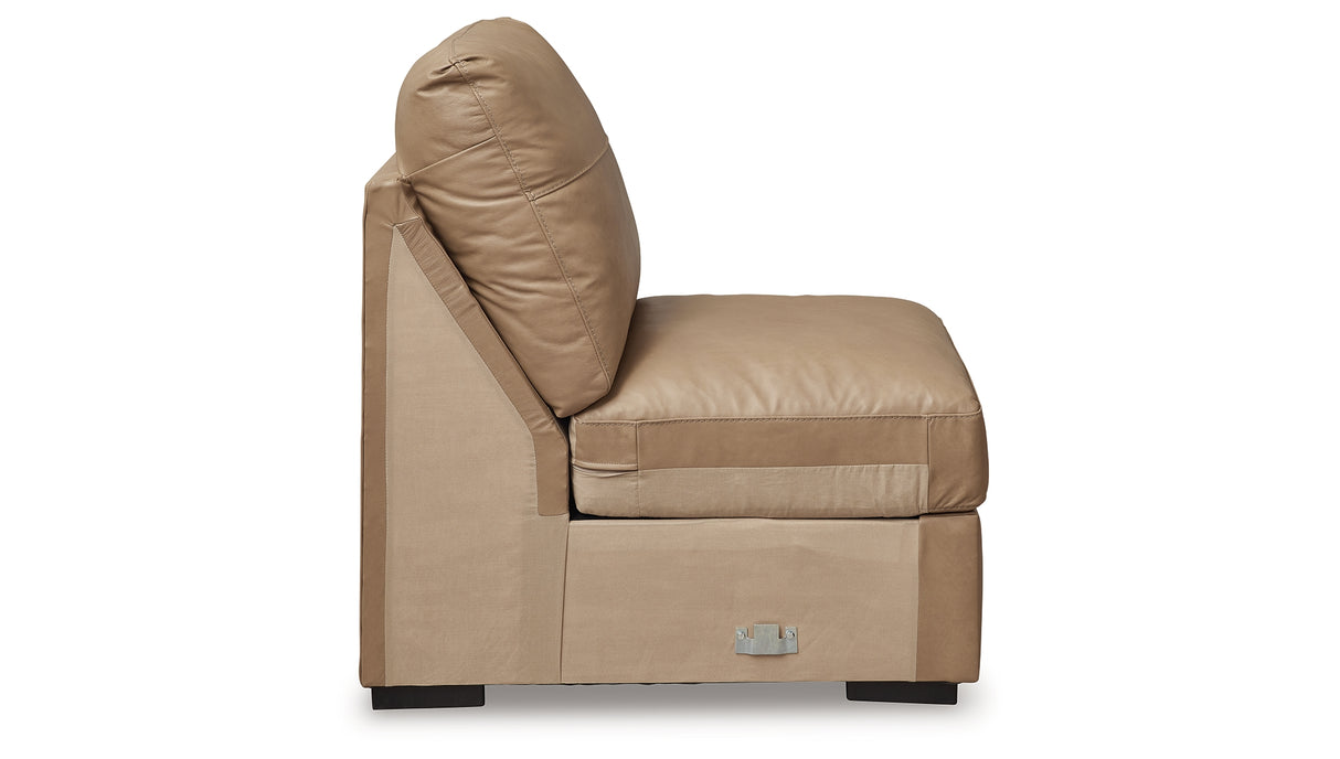 Bandon Toffee Armless Chair from Ashley Furniture - Luna Furniture