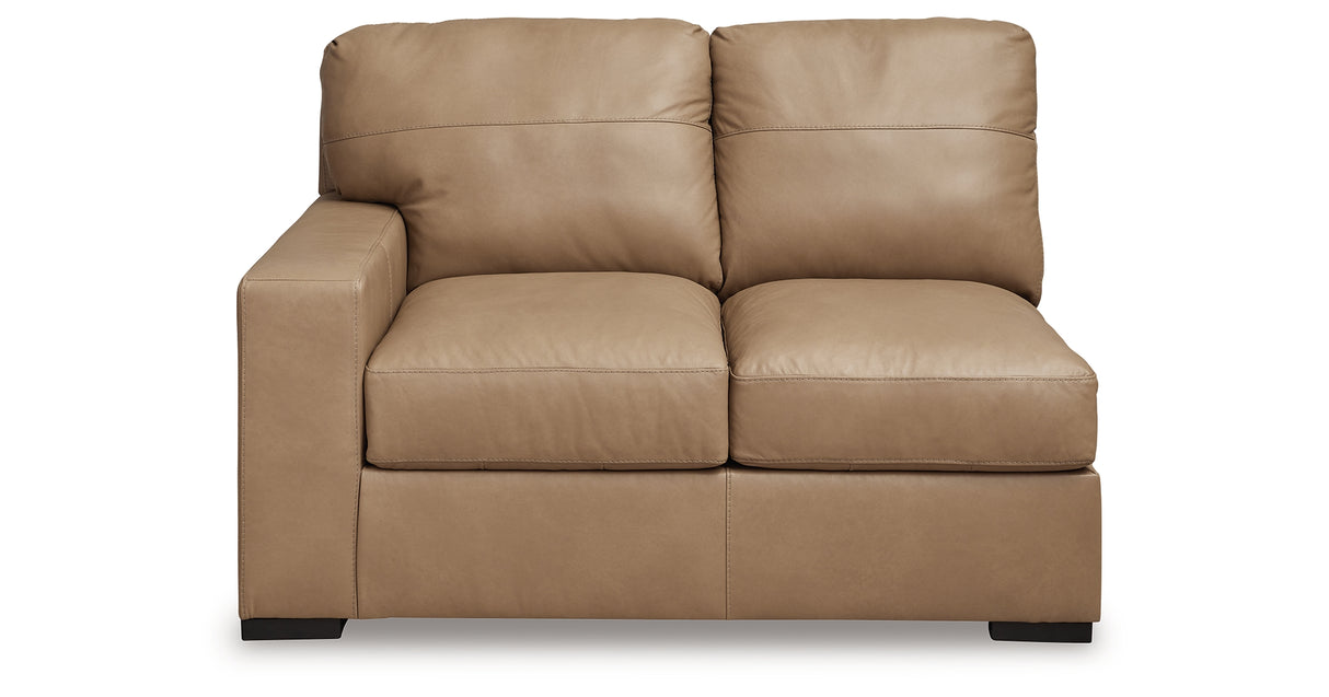 Bandon Toffee Left-Arm Facing Loveseat from Ashley Furniture - Luna Furniture