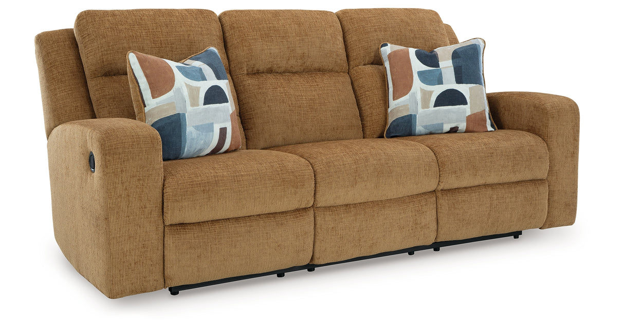 Kanlow Honey Reclining Sofa and Loveseat from Ashley Furniture - Luna Furniture