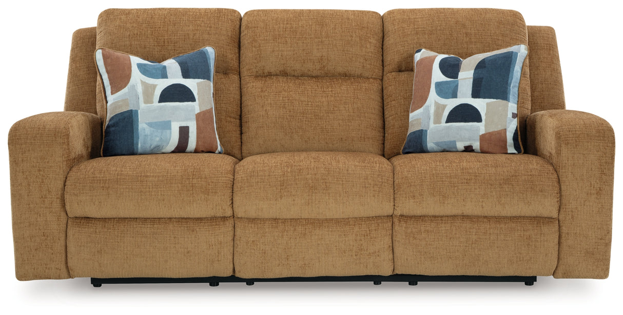 Kanlow Honey Reclining Sofa and Loveseat from Ashley Furniture - Luna Furniture