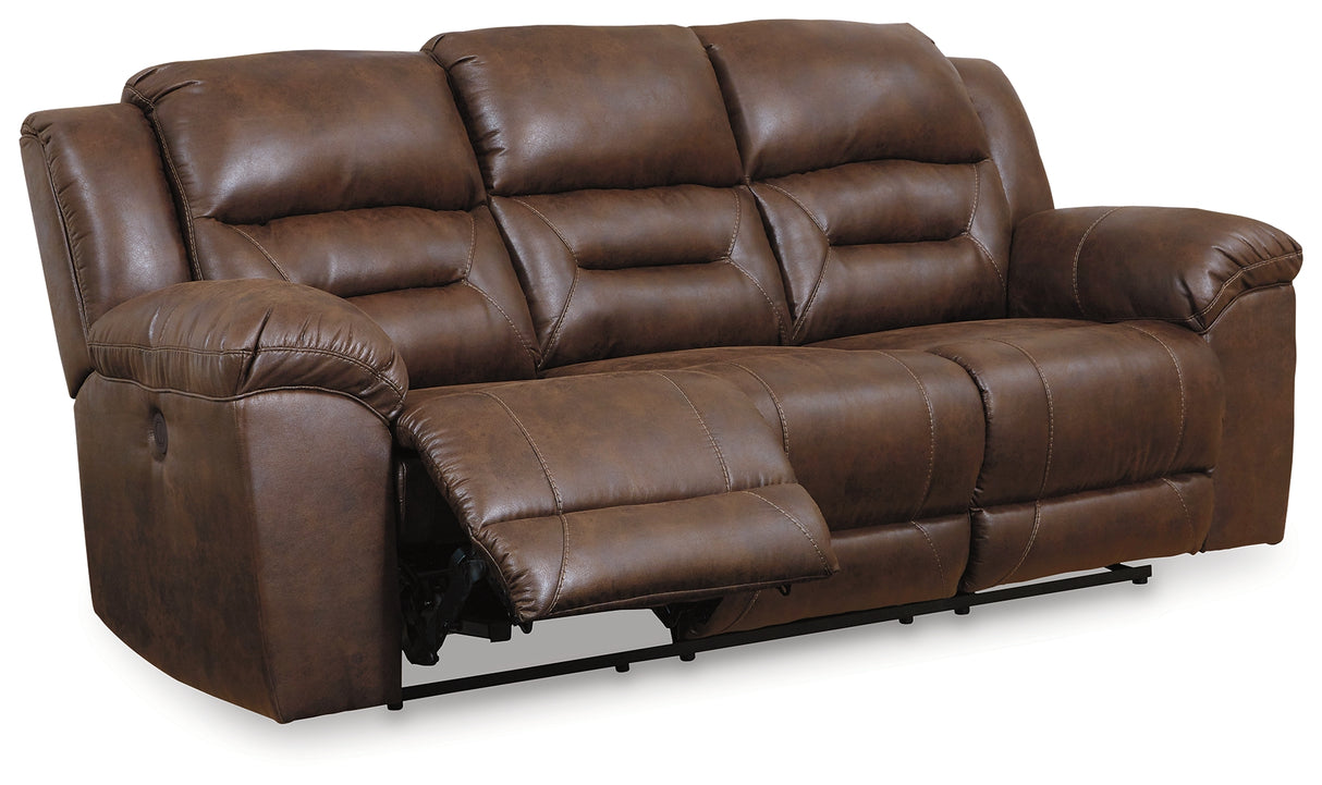 Stoneland Chocolate Power Reclining Sofa, Loveseat and Recliner from Ashley - Luna Furniture