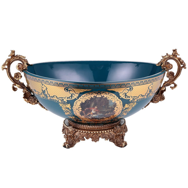 HD-4005 Bronze/Deep Aegean Blue/Gold Bowl