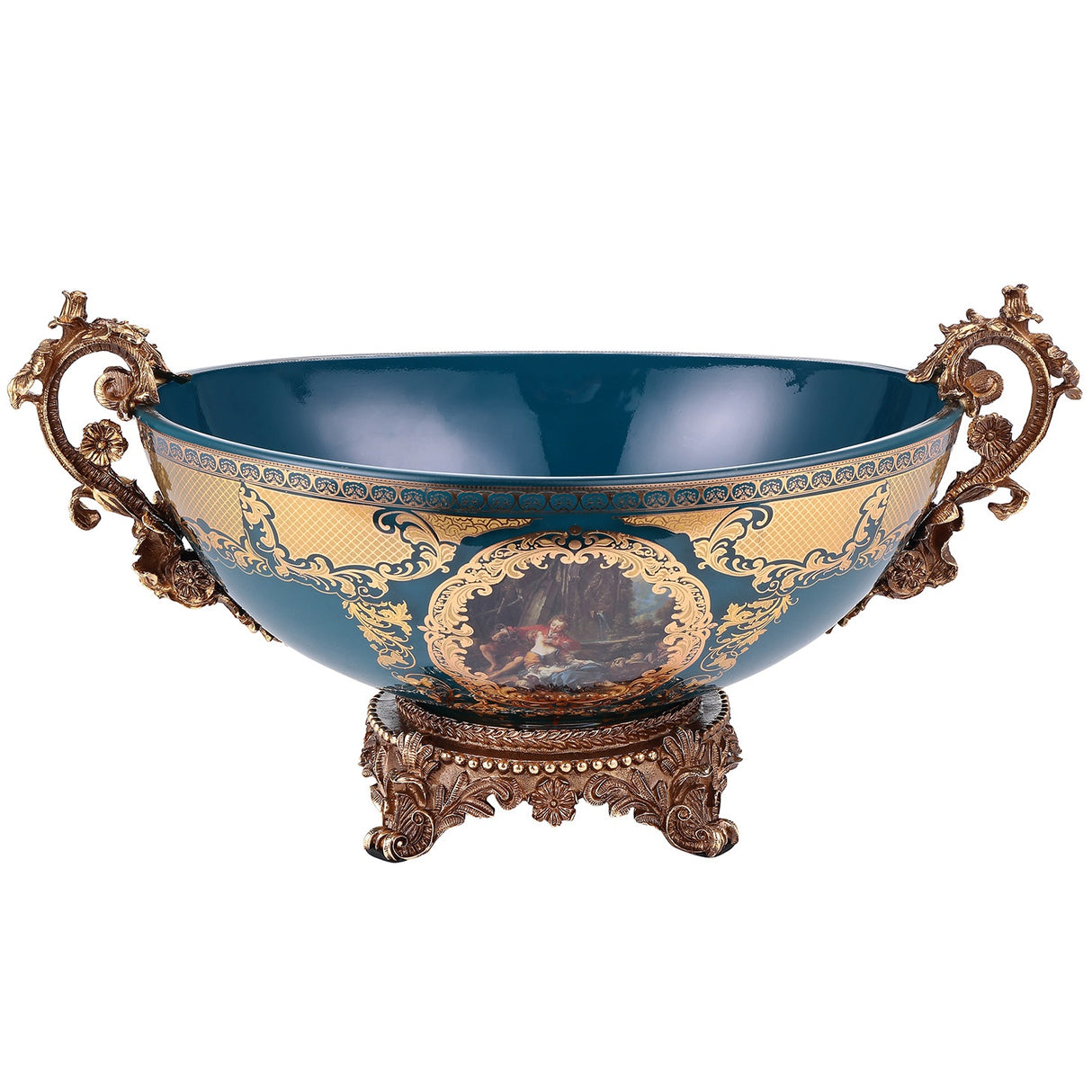 HD-4005 Bronze/Deep Aegean Blue/Gold Bowl from Homey Design - Luna Furniture