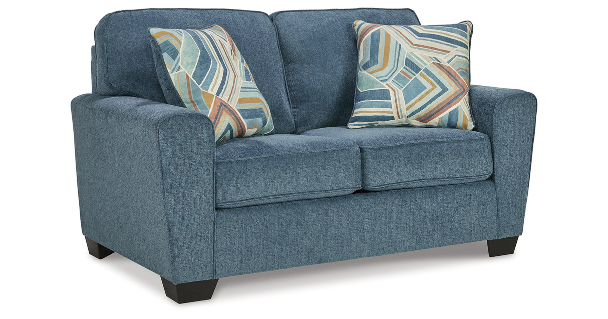 Cashton Sofa and Loveseat in Blue from Ashley Furniture - Luna Furniture