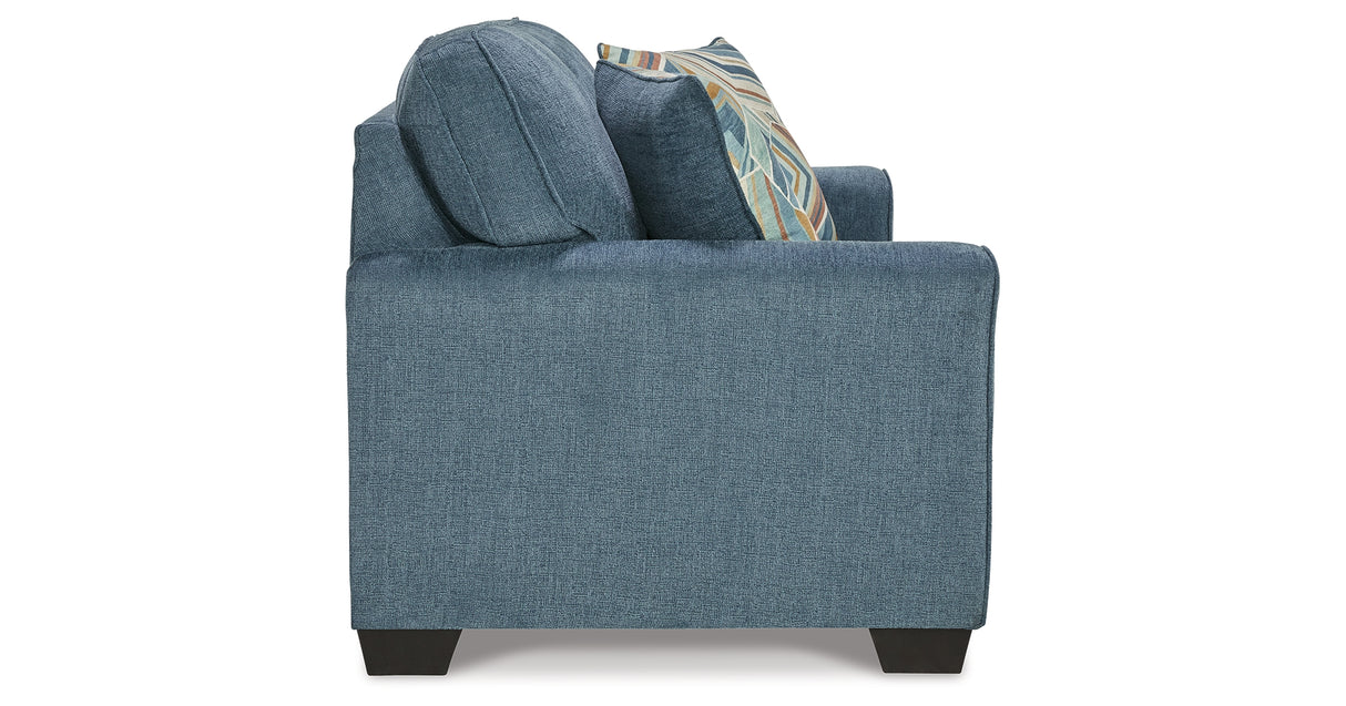 Cashton Blue Queen Sofa Sleeper and Loveseat from Ashley Furniture - Luna Furniture