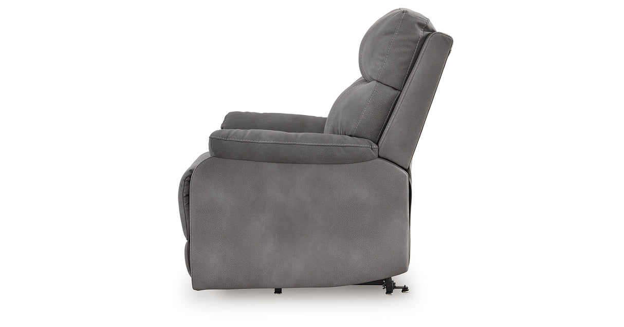 Next-Gen Durapella Slate Power Lift Recliner from Ashley Furniture - Luna Furniture