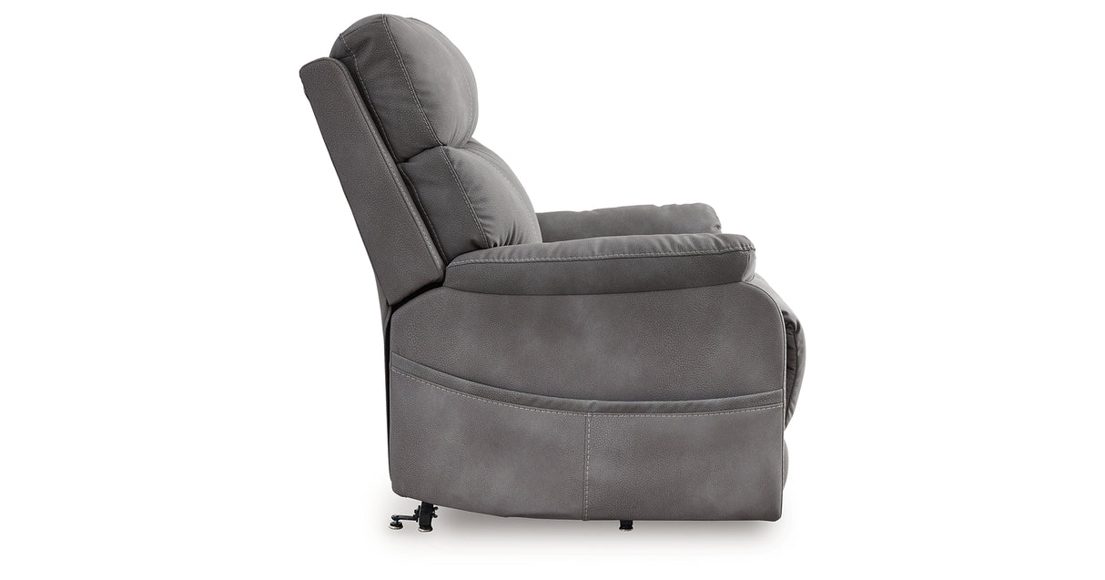 Next-Gen Durapella Slate Power Lift Recliner from Ashley Furniture - Luna Furniture