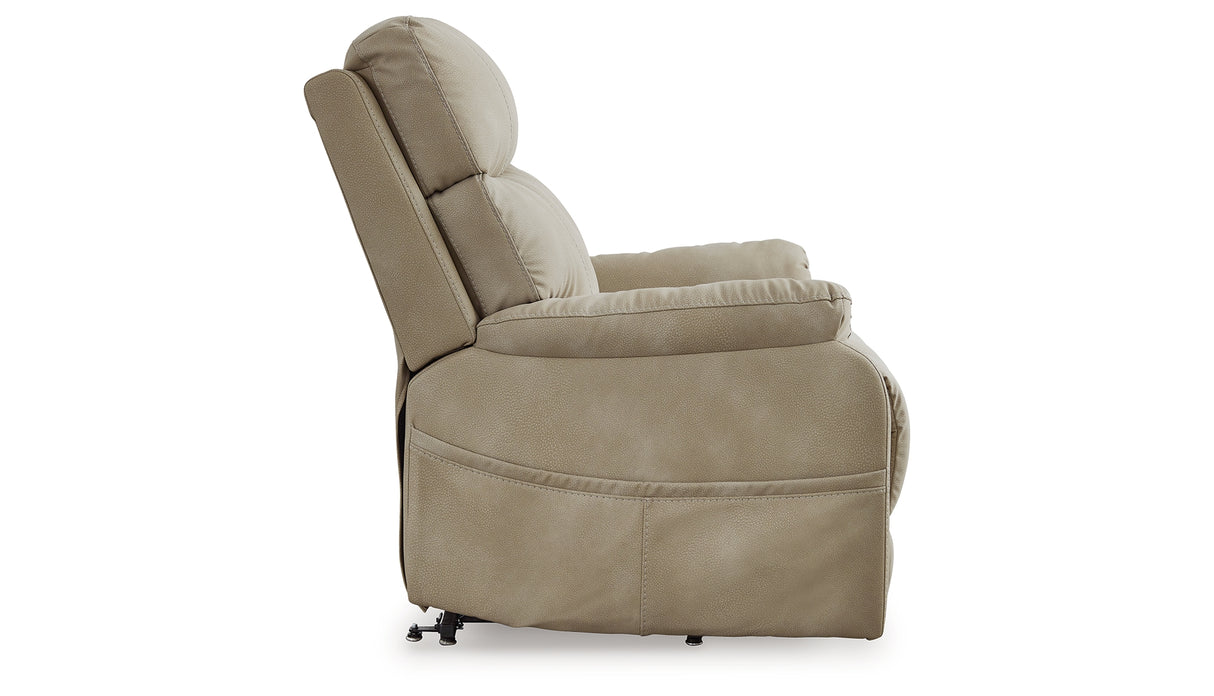Next-Gen Durapella Sand Power Lift Recliner from Ashley Furniture - Luna Furniture