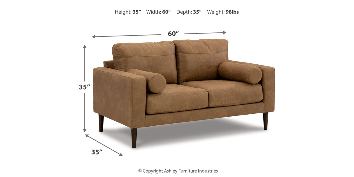 Telora Sofa, Loveseat, Chair and Ottoman in Caramel from Ashley - Luna Furniture