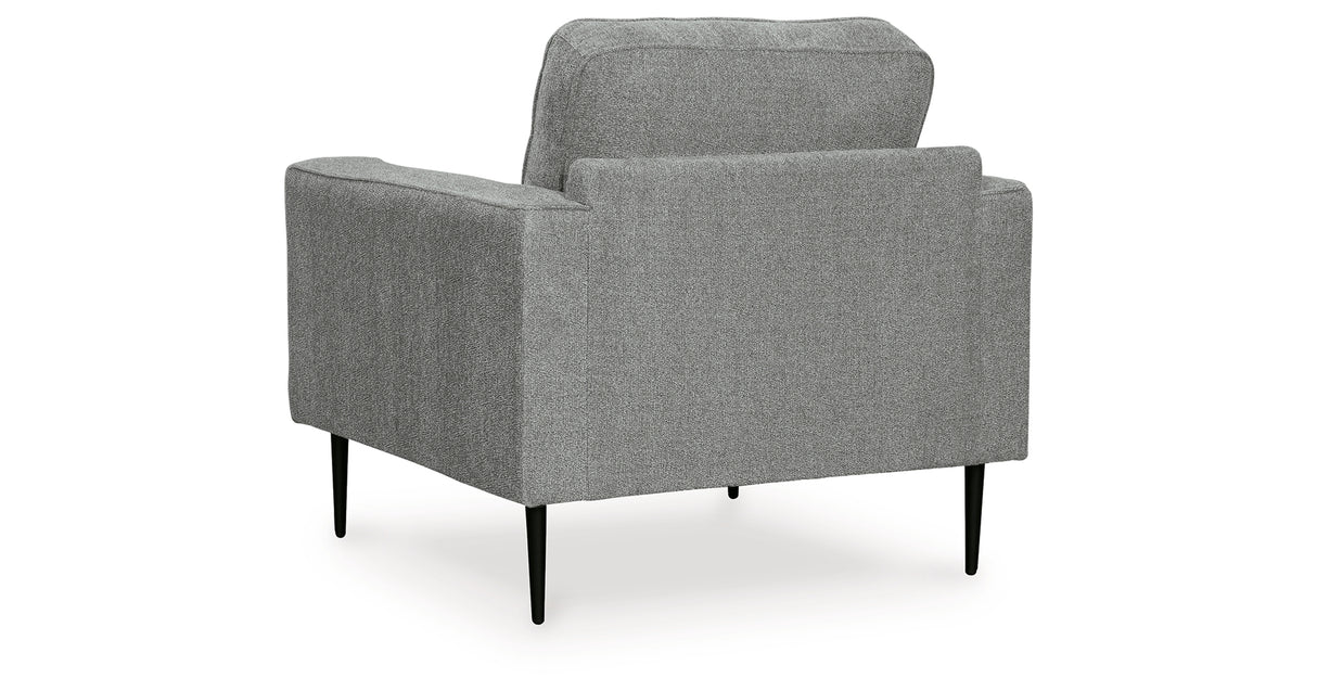 Hazela Charcoal Chair and Ottoman from Ashley Furniture - Luna Furniture