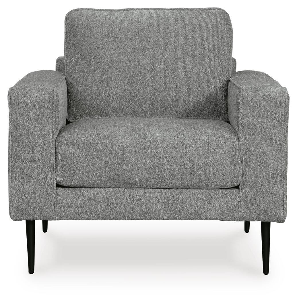 Hazela Charcoal Chair and Ottoman from Ashley Furniture - Luna Furniture