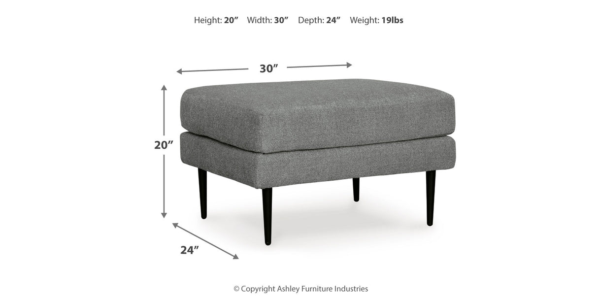 Hazela Charcoal Chair and Ottoman from Ashley Furniture - Luna Furniture