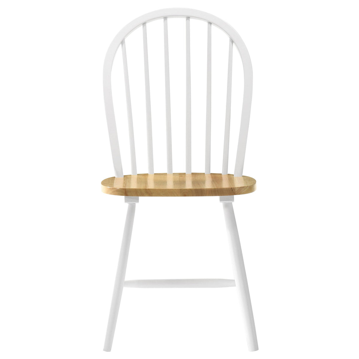 Cinder Natural Brown and White Windsor Side Chairs, Set of 4 from Coaster - Luna Furniture