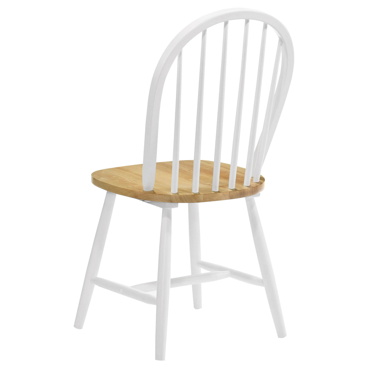 Cinder Natural Brown and White Windsor Side Chairs, Set of 4 from Coaster - Luna Furniture
