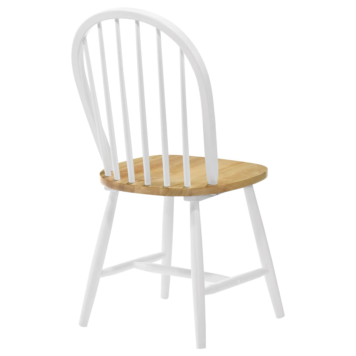 Cinder Natural Brown and White Windsor Side Chairs, Set of 4 from Coaster - Luna Furniture